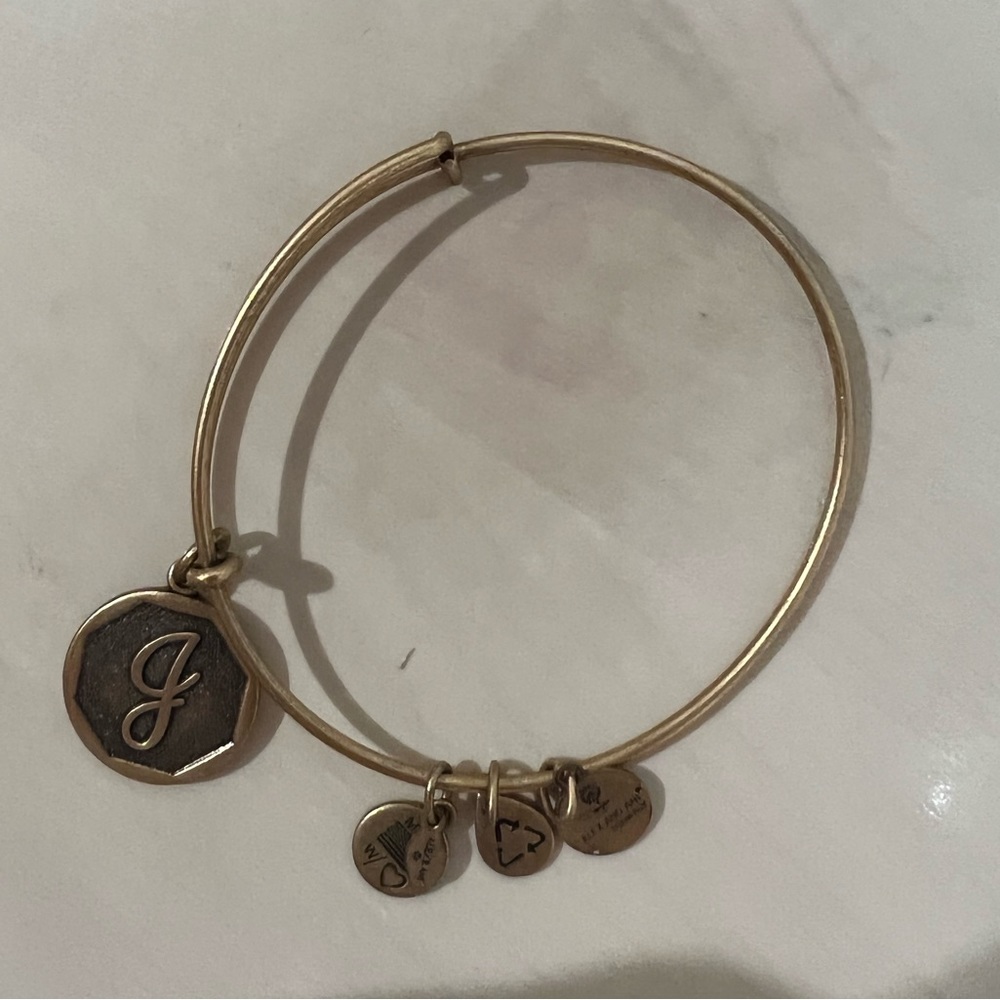 Alex and Ani “J” Initial Bracelet